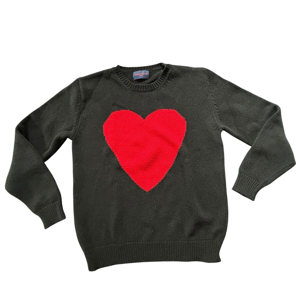 GYLES AND GEORGE ROWING BLAZERS HEART NAVY SWEATER WOOL SMALL